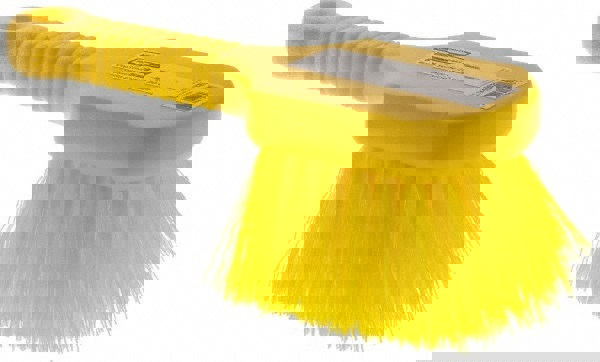 Long Handle Scrub, Yellow Synthetic Bristles, 8